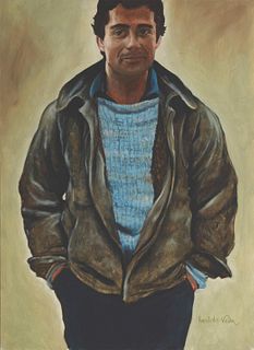 Erik Hendriks-Veda, (20th/21st Century), "Portrait of Christian", Oil on canvas, 30" H x 22" W