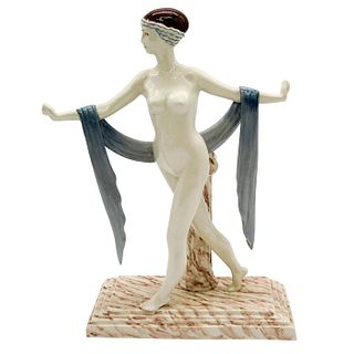 Kevin Francis Ceramic Art Deco Figurine, Dancing Nymph