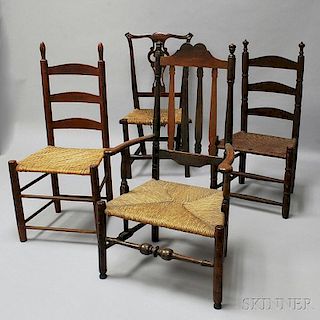 Four Country Chairs