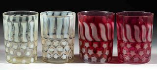 STARS AND STRIPES TUMBLERS, LOT OF FOUR