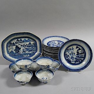 Twenty Pieces of Canton Porcelain