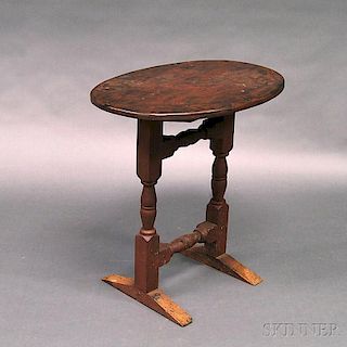 William and Mary Oval-top Trestle-base Table