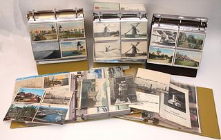 Collection of Five Nantucket Postcard Albums Containing Approximately 1047 Postcards