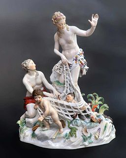 A Very Large Meissen Figural Group, 19th C.
