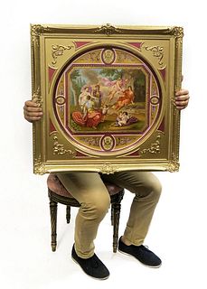 A Monumental Framed Royal Vienna Charger, 19th C.
