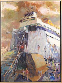 John Devaney Acrylic on Canvas "Steamship Eagle"