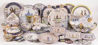 Collection of Quimper Faience Pottery 19th/20th Century