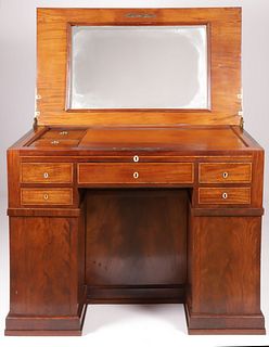 Scarce and Unusual Mahogany Mechanical Dressing Table, 19th Century