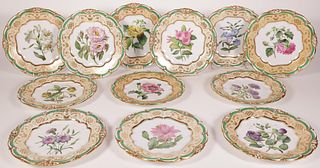 Outstanding Set of Twelve Edouard Honore - Paris Dessert Service Plates, circa 1850