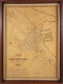 "Map of the Town of Nantucket in the State of Massachusetts, Surveyed by Wm. Coffin Jr. 1834"