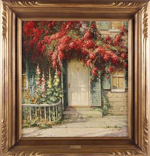 Volney Alan Richardson Oil on Canvas "Nantucket Doorway"
