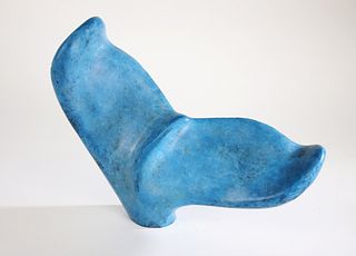 Chad Whitlock Limited Edition Blue Patina Bronze Whale Tail, circa 1991