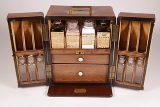 George III Mahogany Traveling Apothecary Cabinet, 19th Century