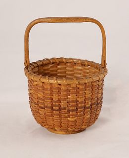 Nantucket Miniature Two-Egg Basket, from the Katherine Seeler Collection, circa 1920