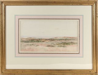 Jane Brewster Reid Watercolor on Paper "Nantucket Moors"