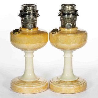 ALADDIN MODEL B-27 / SIMPLICITY PAIR OF KEROSENE STAND LAMPS