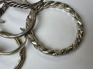 Vintage Sterling Silver Cuff Bracelets Collection