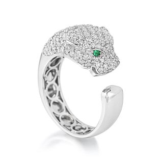 Panther Motif Diamond Ring