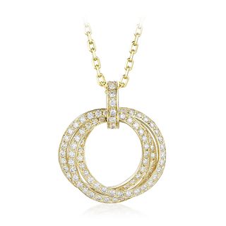 Diamond Interlocking Circles Necklace