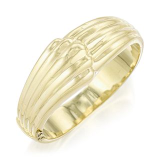 Gold Hinged Bangle Bracelet