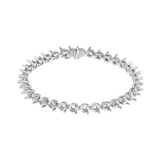 Natural Diamond Tennis bracelet setting in 18K White Gold for 0.30ct each stone