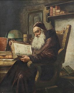 Donatus Buongiorno Oil on Canvas Monk