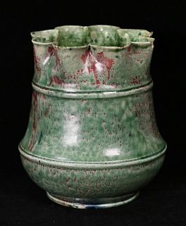 George Ohr Ruffle Pottery Vase