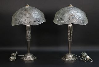 Pair of Art Deco Sabino Table Lamps