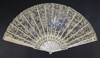 Signed F. Houghton Lace Fan