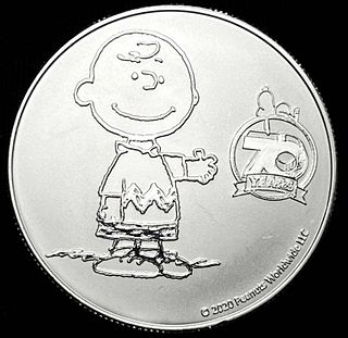 2020 Peanuts Charlie Brown 70th Anniversary 1 ozt .999 Silver 
