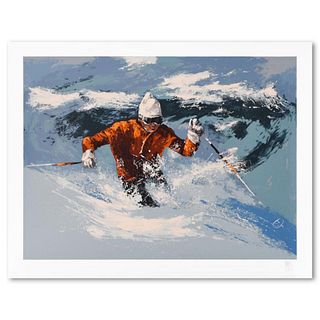 Mark King (1931-2014), "Back Bowls Skier" Limited Edition Serigraph, Numbered and Hand Signed with Letter of Authenticity.