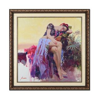 Pino (1939-2010), "Siesta" Framed Limited Edition Artist-Embellished Giclee on Canvas. Numbered and Hand Signed with Certificate of Authenticity.