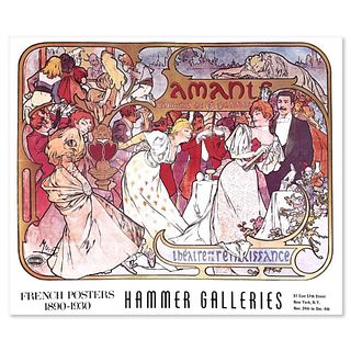 Alphonse Mucha (1860-1939), "Theatre de la Renaissance" Lithographic Poster.