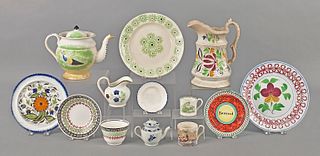 English ceramics, 19th c., to include spatter, etc.