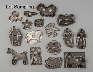 Collection of tin cookie cutters, 19th c., to incl