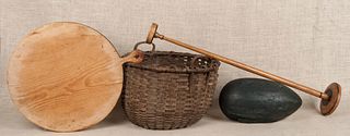 Miscellaneous group, to include a gathering basket
