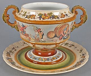 Villeroy and Boch punch set decorated with gnomesa