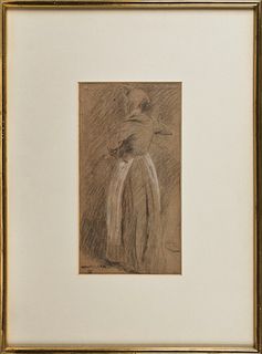 Edward Stott (British 1859-1918), charcoal study o