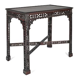George III mahogany tea table constructed of perio