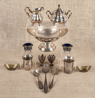 Group of Continental silver tablewares, together w