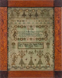 Two silk on linen samplers, largest dated 1807, 15