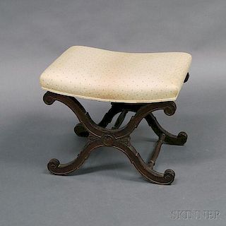 Classical-style Mahogany Footstool