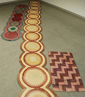 Two Braided Runners and a Geometric Hooked Rug