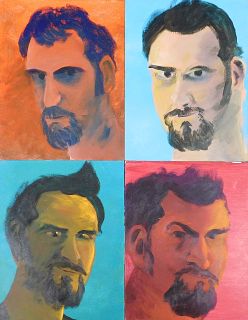 Set of 4 Colorful Portraits