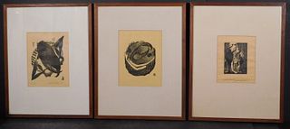 Howard Besnia: 3 Woodcuts
