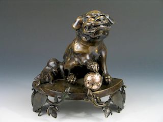 Chinese Bronze Figure of Foo Dog