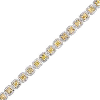 Natural Fancy Yellow Diamond Bracelet 10ctw