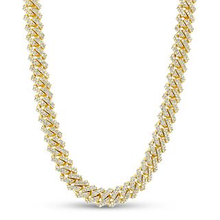 18.95ctw Natural Diamond Men's Cuban Chain Necklace