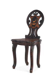 Chevob & Co. musical chair with parquetry inlay