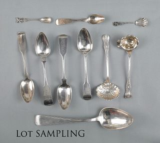 Group of silver flatware of various grades